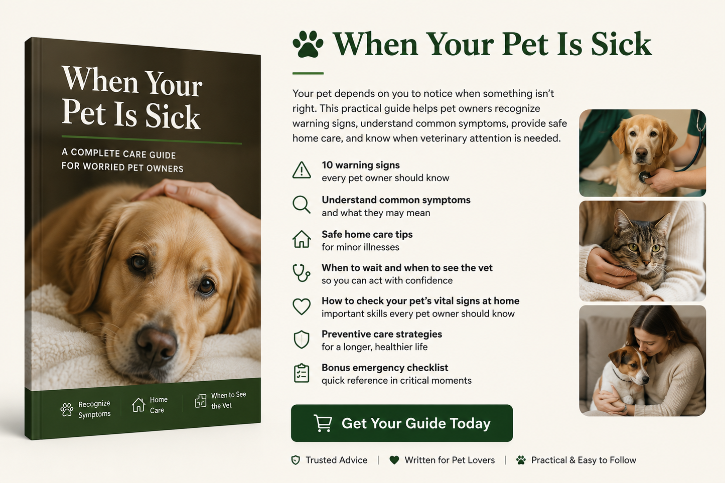 When Your Pet Is Sick: A Care Guide for Worried Pet Owners